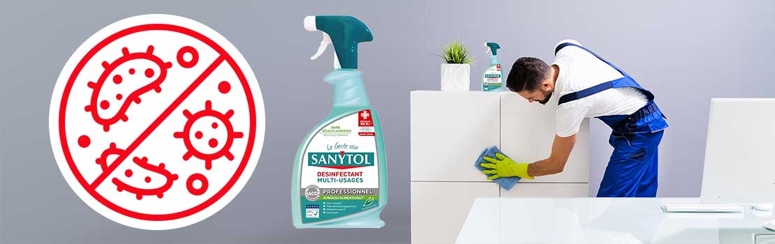 Désinfectant linge Sanytol Professionnel - 44 lavages - Flacon de 2