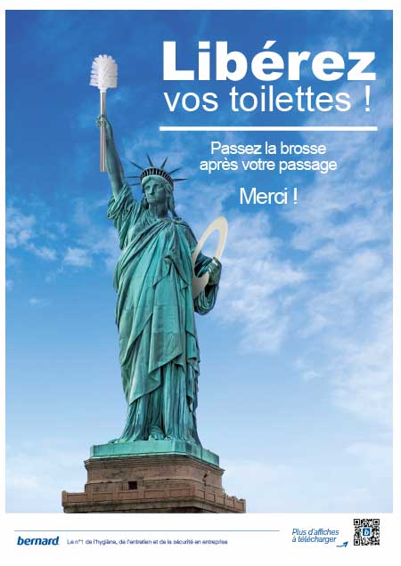 Affiche Nettoyage WC Humour : Personnalisez-la sur OTYPO